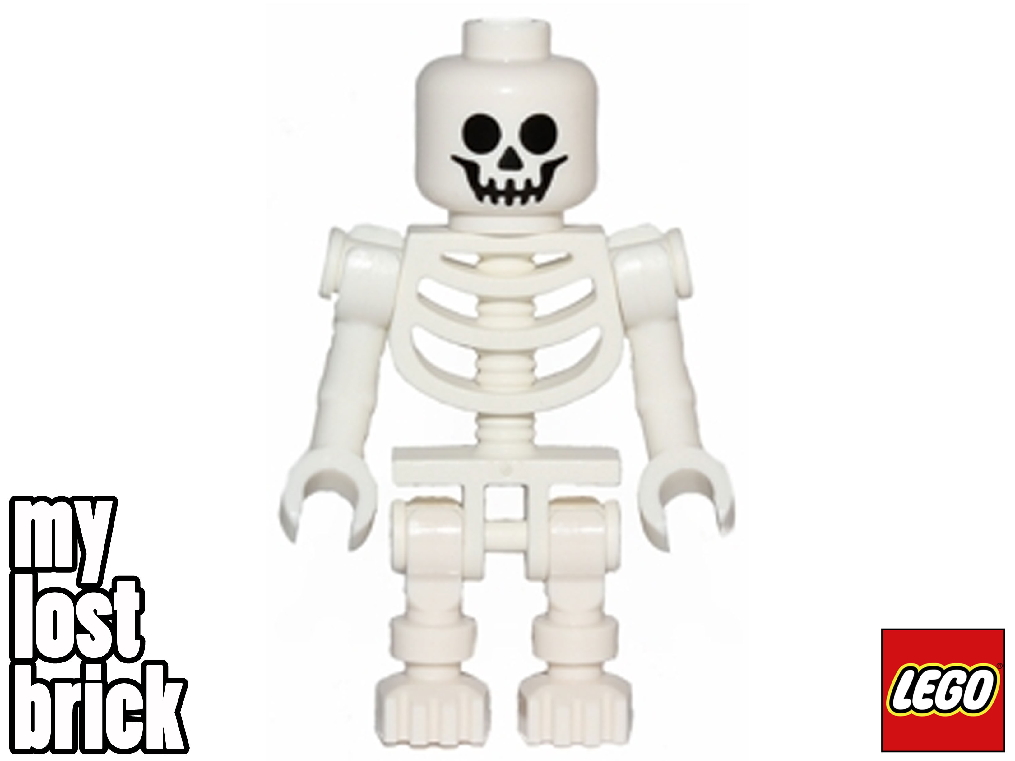 LEGO Skeleton Minifigure Bent Arms from set 21322 (gen047) - NEW - Picture 2 of 6