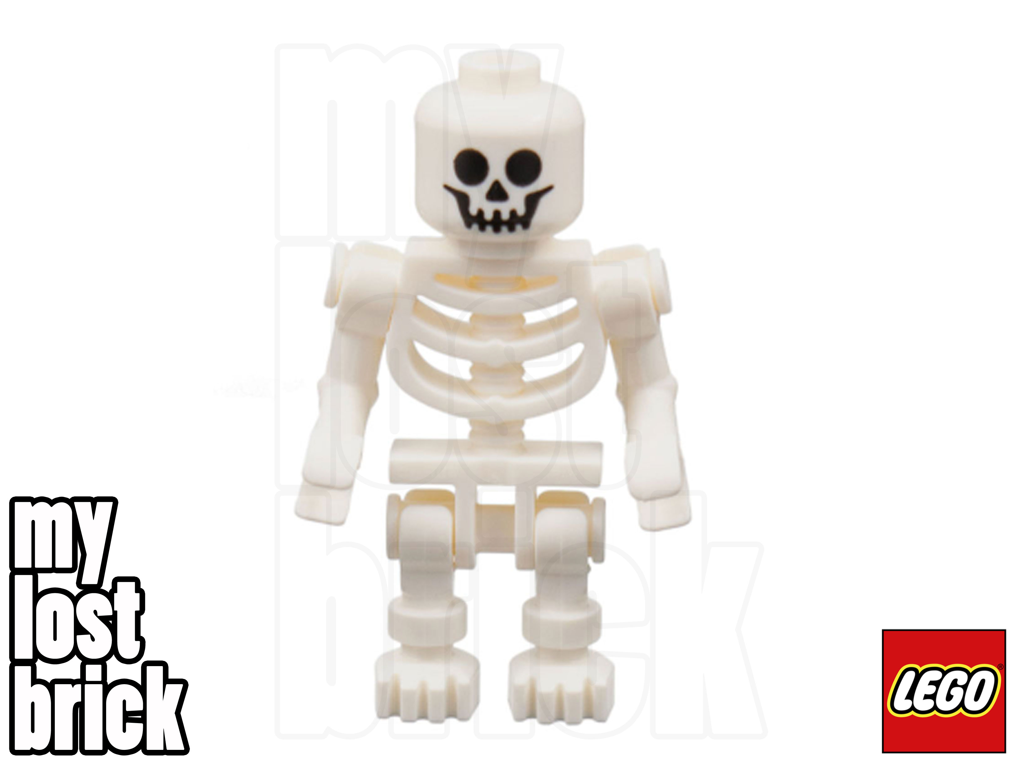 LEGO Skelett Minifigur gebogene Arme horizontaler Griff aus Set 10305 (gen099) - NEU - Bild 4 von 8