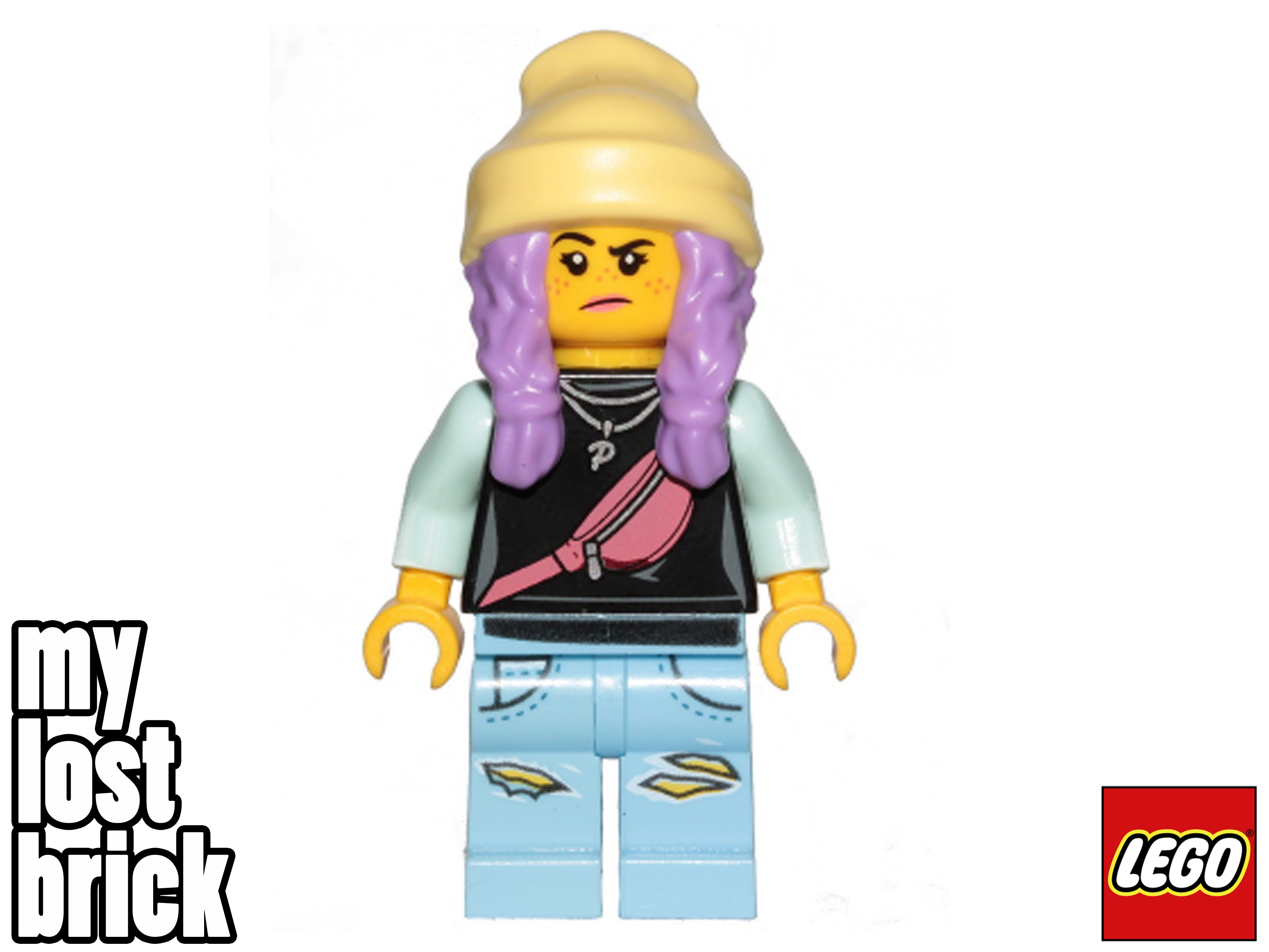 LEGO Hidden Side - Minifigura Parker L Jackson Top Negro del Juego 70419 (hs019) - Imagen 2 de 6